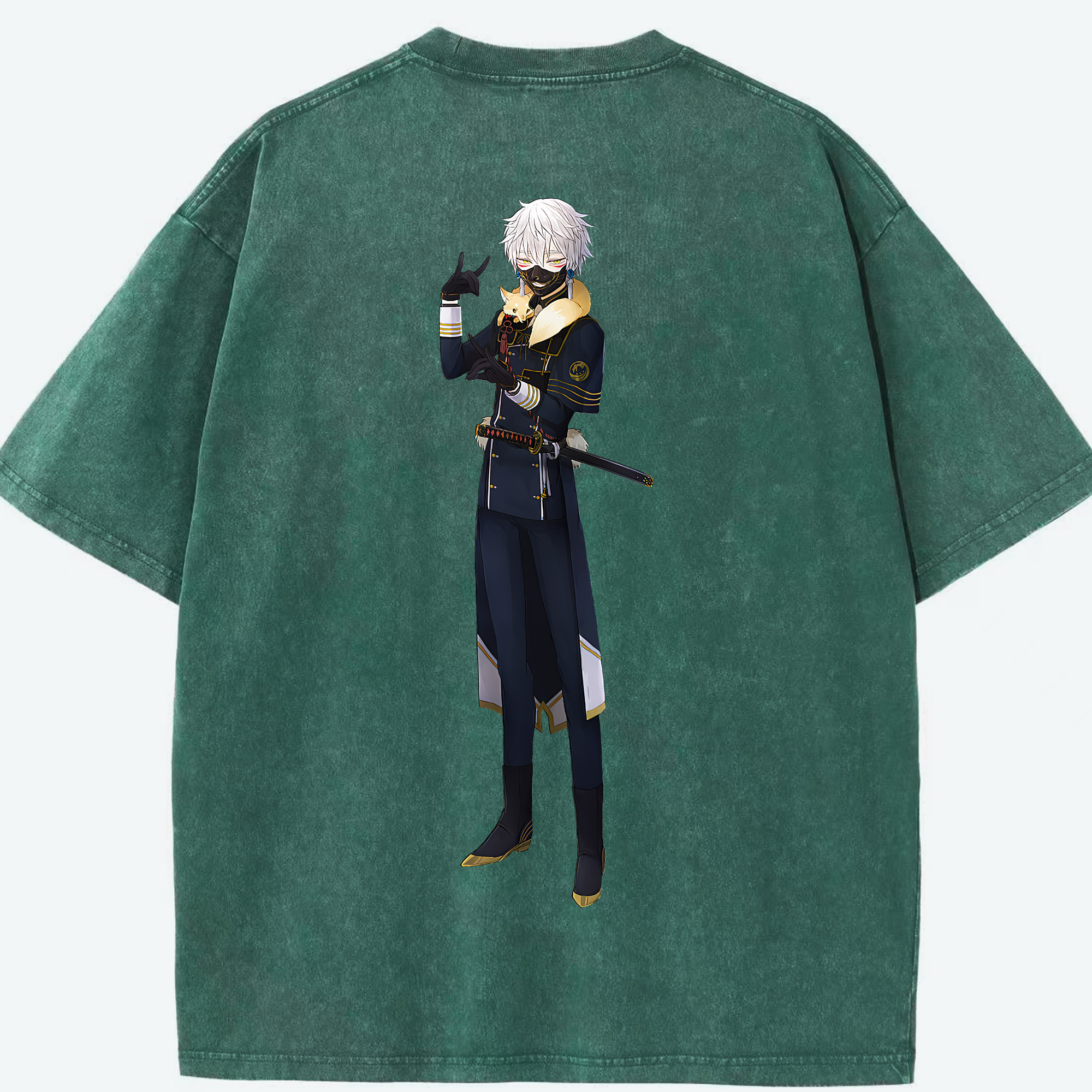 （画像用） 刀剣乱舞 Touken Ranbu 綿100% ヴィンテージ風 半袖Tシャツ（背面プリント）